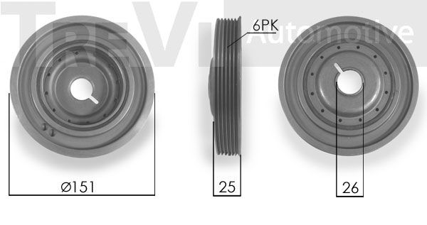 TREVI AUTOMOTIVE Rihmaratas,väntvõll PC1122